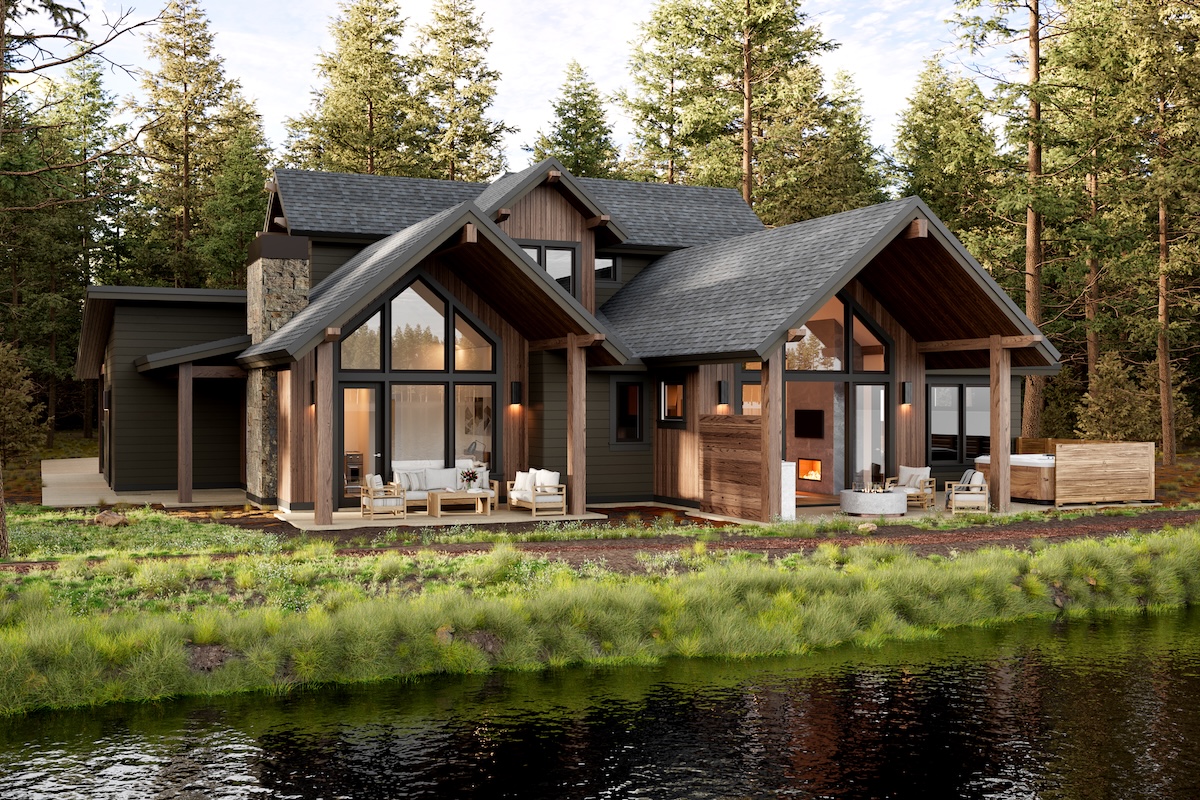 Rendering of Lakeside Cabin at Caldera Springs